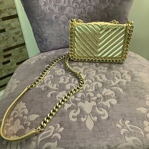 ALDO gold cross body bag